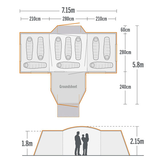 Kiwi Camping Takahe 10 Blackout Family Tent Kiwi Camping Takahe 10 Blackout Family Tent