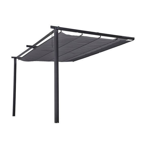 Wall Mounted Pergola with Retract Canopy 3x4m Wall Mounted Pergola with Retract Canopy 3x4m