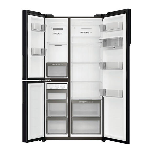 Haier 574L 500 3Door Fridge Black w/ Water Haier 574L 500 3Door Fridge Black w/ Water