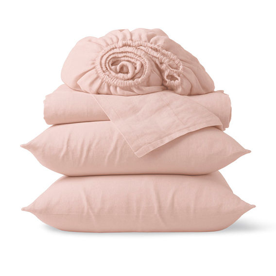 Marlborough Cotton Sheet Set Blush - Single