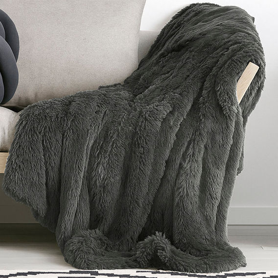 Shaggy Throw - Charcoal Shaggy Throw - Charcoal