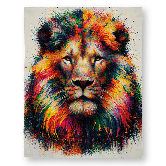 Rainbow Lion Printed Quilt Cover Bundle - King Rainbow Lion Printed Quilt Cover Bundle - King