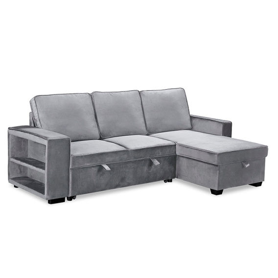 Fontana Corner Pullout Sofa Bed - Grey