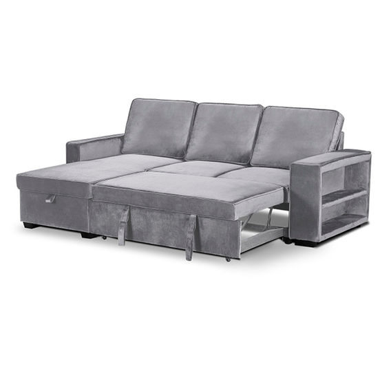 Fontana Corner Pullout Sofa Bed - Grey Fontana Corner Pullout Sofa Bed - Grey
