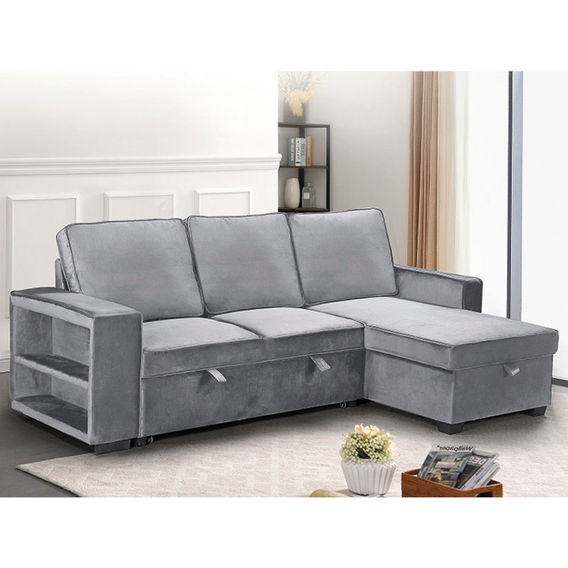 Fontana Corner Pullout Sofa Bed - Grey Fontana Corner Pullout Sofa Bed - Grey