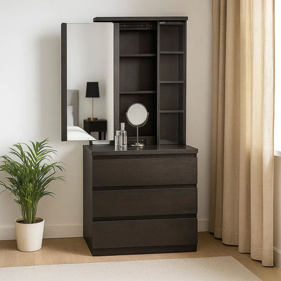 Tiko 3 Drawer Dresser with Storage Mirror Tiko 3 Drawer Dresser with Storage Mirror