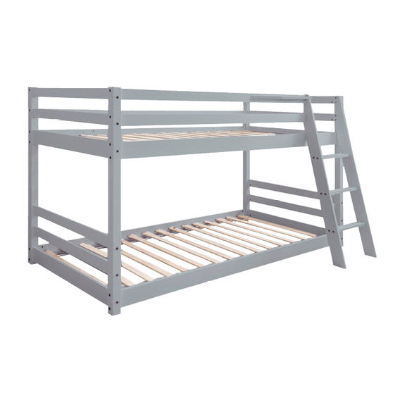 Mid Sleeper Bunk Bed with Mattress Bundle - Grey Mid Sleeper Bunk Bed with Mattress Bundle - Grey