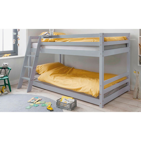 Mid Sleeper Bunk Bed with Mattress Bundle - Grey Mid Sleeper Bunk Bed with Mattress Bundle - Grey