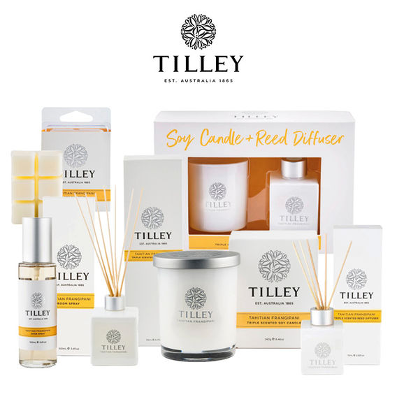 Tilley Candles Tahitian Frangipani Décor Gift Pack Tilley Candles Tahitian Frangipani Décor Gift Pack