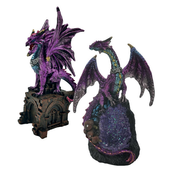 Purple Dragon On Geode & Sentinal Dragon Bundle Purple Dragon On Geode & Sentinal Dragon Bundle
