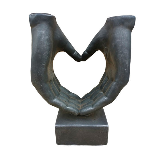 Heart Hands Statue 37cm H