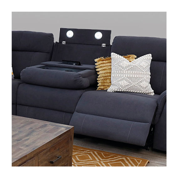 Berlin 5Seat Modular Suite w/Dropdown Tray - Ash