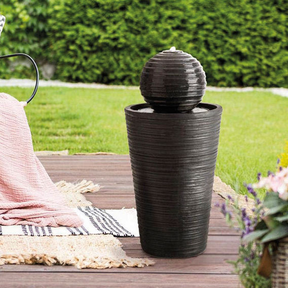 Pawn Solar Garden Fountain with Pump & Light Pawn Solar Garden Fountain with Pump & Light