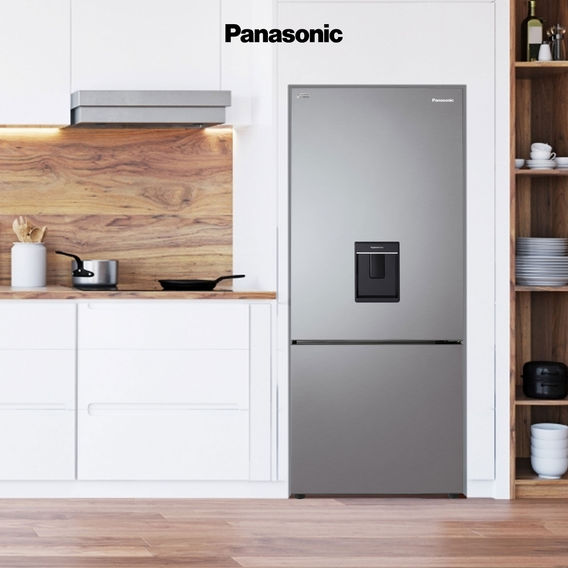 Panasonic 377L Refrigerator with Water Dispenser - Stainless