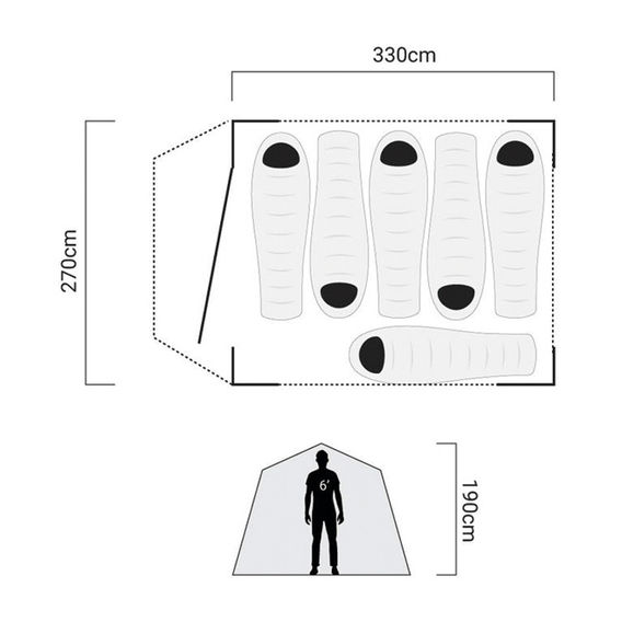 Coleman Instnt Up Northstar 6p DR Tent w/Lighting