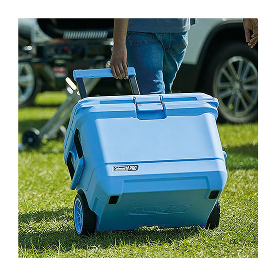 Coleman Pro 52L Wheeled Hard Cooler - Sky Blue Coleman Pro 52L Wheeled Hard Cooler - Sky Blue