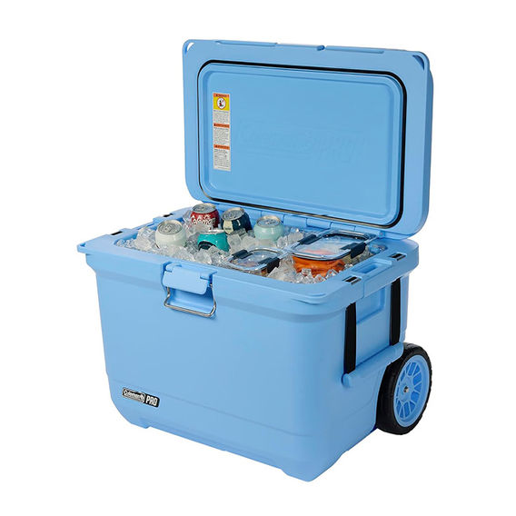 Coleman Pro 52L Wheeled Hard Cooler - Sky Blue Coleman Pro 52L Wheeled Hard Cooler - Sky Blue