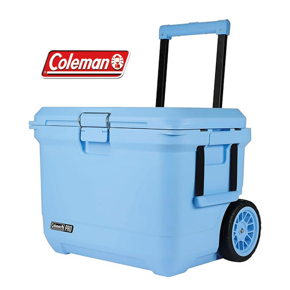 Coleman Pro 52L Wheeled Hard Cooler - Sky Blue