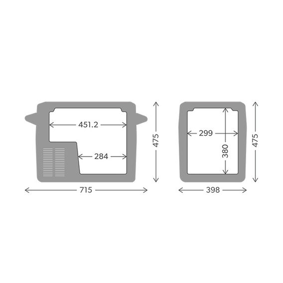 Dometic Portable Fridge Freezer with Cover 43L