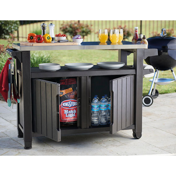 Keter Unity Entertaining BBQ Storage Table SS XL