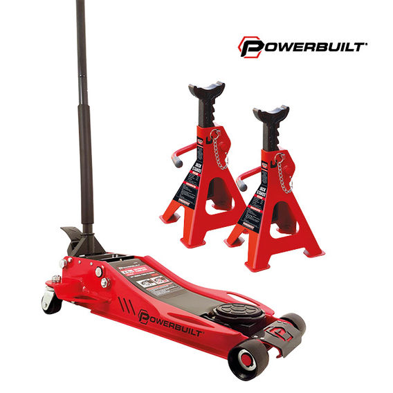 Powerbuilt Floor Jack and Axel Stand Bundle Powerbuilt Floor Jack and Axel Stand Bundle