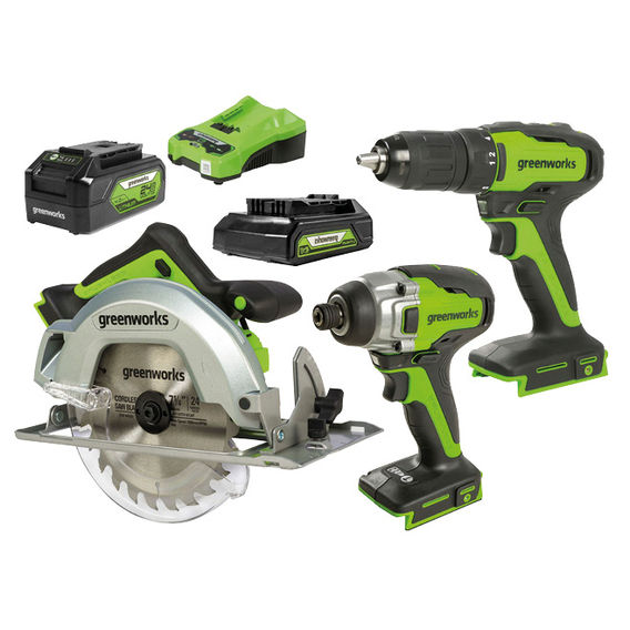 Greenworks Drill Drive Saw Bundle