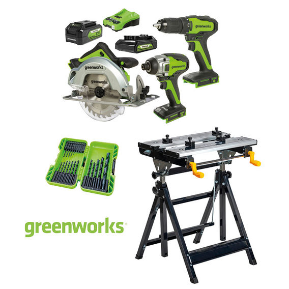 Greenworks Drill Drive Saw Bundle Greenworks Drill Drive Saw Bundle