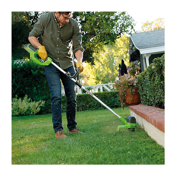 Greenworks Lawnmower + Line Trimmer Kit