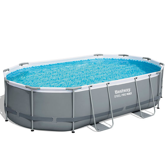 Steel Pro MAX 4.88m x 3.05m x 1.07m Oval Pool Set Steel Pro MAX 4.88m x 3.05m x 1.07m Oval Pool Set