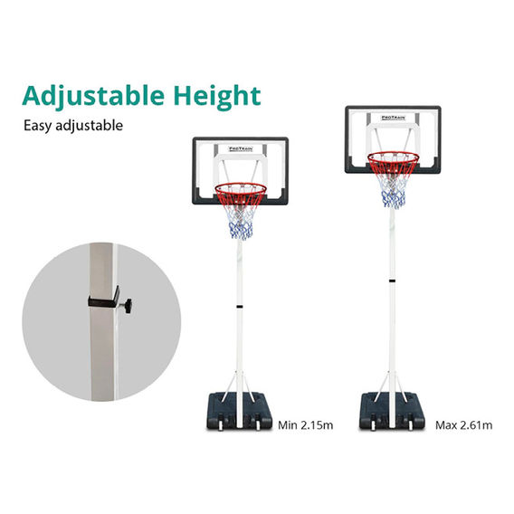 Adjust Portable Basketball Hoop - 2.15-2.61m Adjust Portable Basketball Hoop - 2.15-2.61m