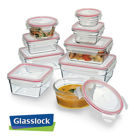 Glasslock 9 piece oven safe glass container set Glasslock 9 piece oven safe glass container set