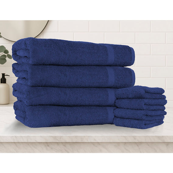 8 Pack Cotton Monster Towel Set - Monaco Blue