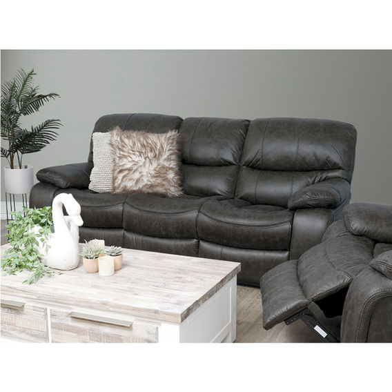 The Boss 3 Seater Recliner Sofa Black