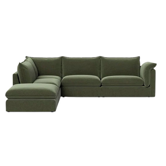 Sorrento Fabric Modular Right Arm - Sancy Olive