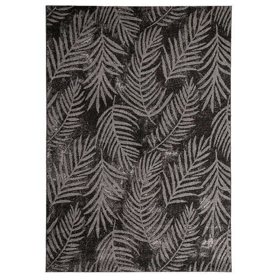Asana Botanica Black/Light Grey - 160 x 230cm Asana Botanica Black/Light Grey - 160 x 230cm