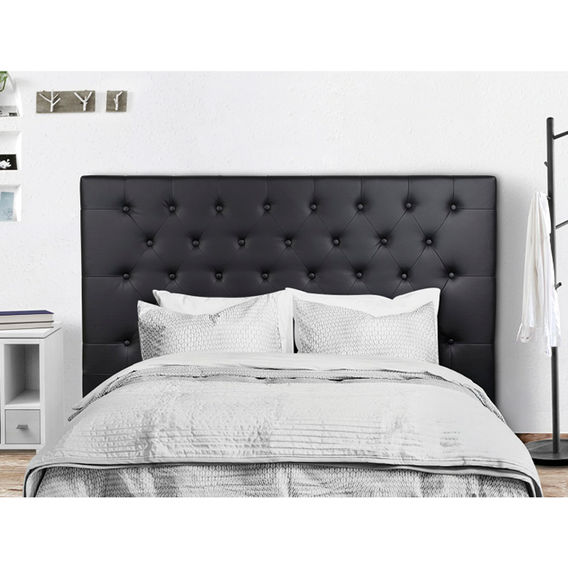 NZ King Leather Look Headboard Black NZ King Leather Look Headboard Black