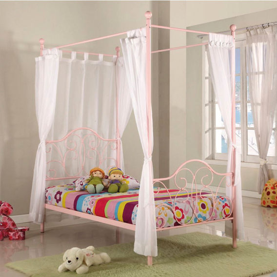 Princess Canopy Single Bed & Mattress Bundle Princess Canopy Single Bed & Mattress Bundle