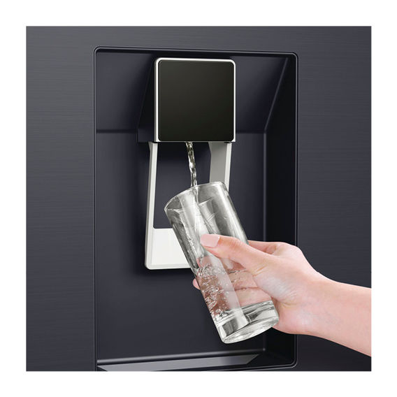 Haier 431L 500 Series Refrigerator - Black w/Water