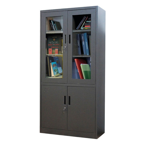 Black Half Display Office Cabinet Black Half Display Office Cabinet