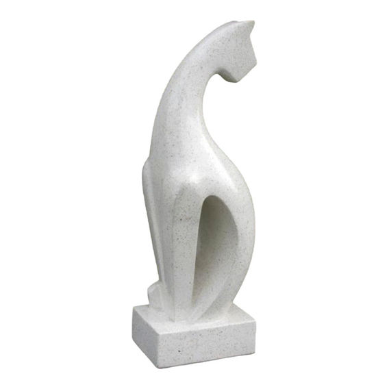 Terrazzo White Stylistic Cat 68cm Terrazzo White Stylistic Cat 68cm