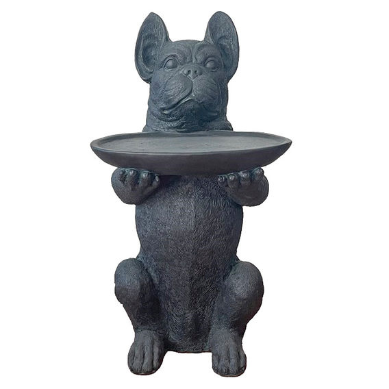 French Bulldog w/Table Statue 76cm