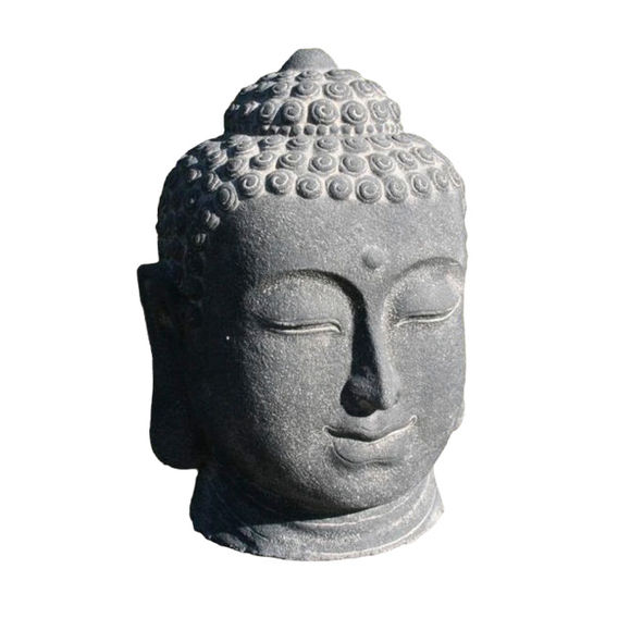 Stone Finish Buddha Head 55cm H