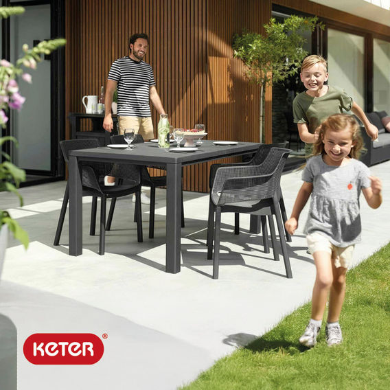 Keter Julie Table with 6 Elisa Chairs Keter Julie Table with 6 Elisa Chairs