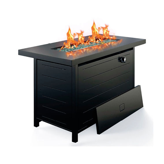 Steel Gas Fire Table 107cm x 51cm Steel Gas Fire Table 107cm x 51cm