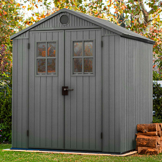 Keter Darwin 6x6 Shed 1.90m x 1.83m Grey