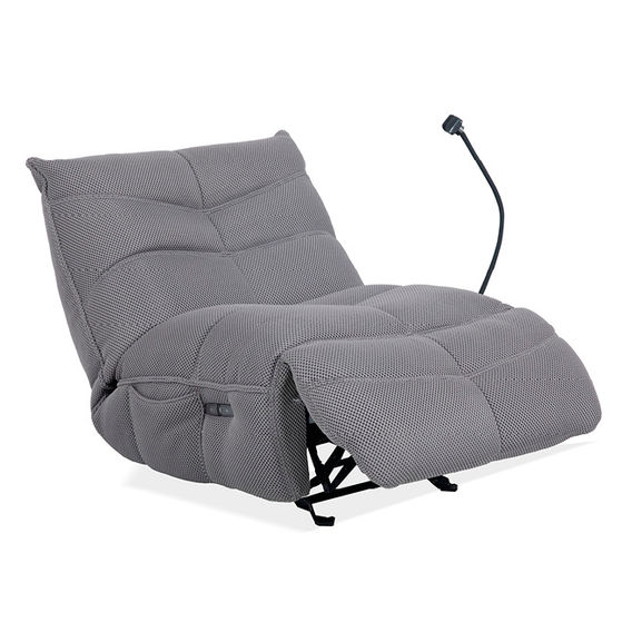 Luca Media Chair with Power Recliner-Grey Luca Media Chair with Power Recliner-Grey
