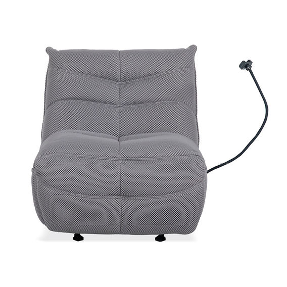 Luca Media Chair with Power Recliner-Grey