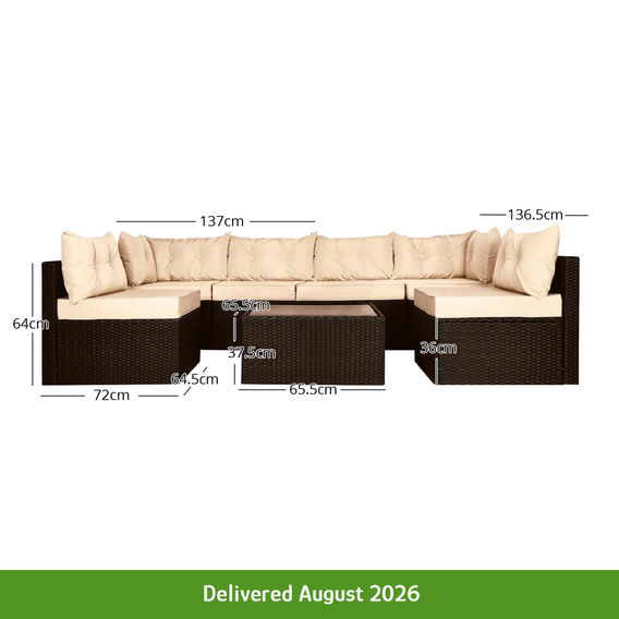 Modular 5 Piece Outdoor Lounge Set