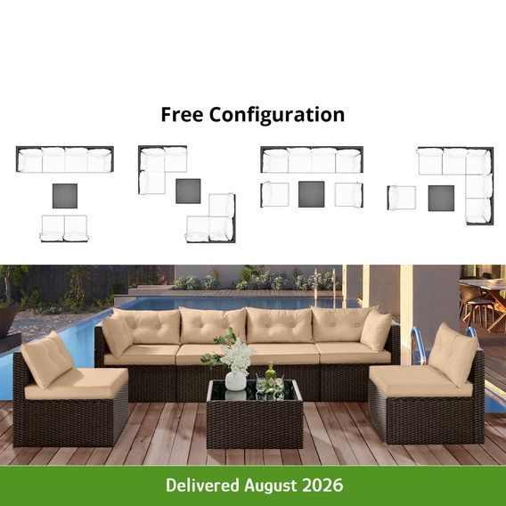 Modular 5 Piece Outdoor Lounge Set
