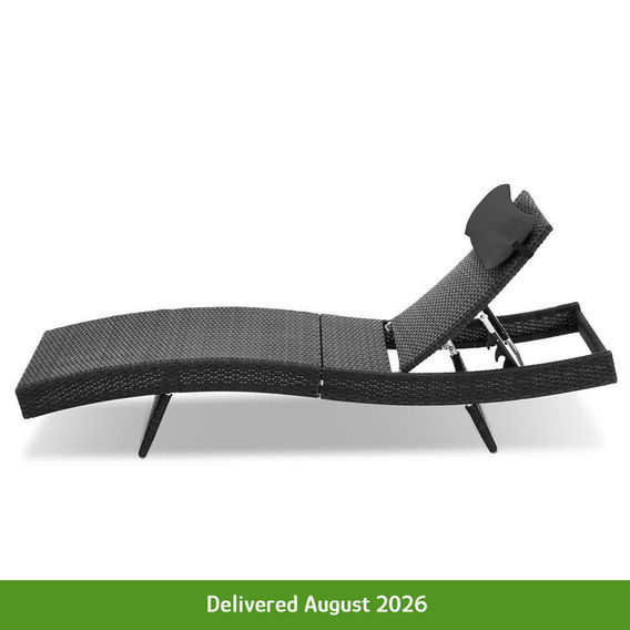PE Rattan Sun Loungers - Set of 2